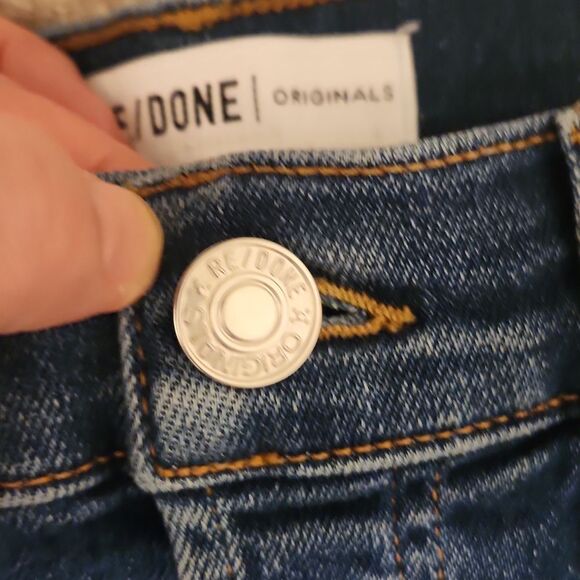 Re/Done Originals Women's Cropped Skinny Jeans w/ 4-Buttons Fly Size 27/4 - Picture 9 of 9